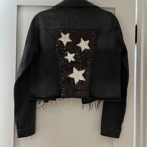 Sequin denim jacket